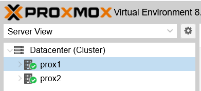 Installation réussie Proxmox